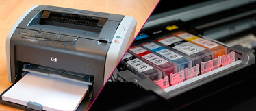 ¿Impresora de tinta o impresora láser?